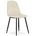 Sedia DAPI - Design ergonomico moderno, velluto beige x 4 - Foto miniatura 2