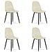 Sedia DAPI - Design ergonomico moderno, velluto beige x 4 - Foto miniatura 1