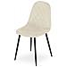 Sedia DAPI - Design ergonomico moderno, velluto beige x 4 - Foto miniatura 5