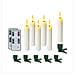 Set Di 6 Candele A Led Affusolate Color Avorio Senza Fiamma Con Telecomando E Supporti - Perfette Per Natale E Halloween - Foto miniatura 1