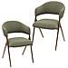 Sedie Da Pranzo Set Da 2 Design Ergonomico E Confortevole, Stile Vintage, Verde - Foto miniatura 1