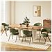 Sedie Da Pranzo Set Da 2 Design Ergonomico E Confortevole, Stile Vintage, Verde - Foto miniatura 8