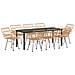 Set da Pranzo per Giardino 9 pcs Marrone - Foto miniatura 1