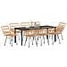 Set da Pranzo per Giardino 9 pcs Marrone - Foto miniatura 3