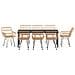Set da Pranzo per Giardino 9 pcs Marrone - Foto miniatura 5