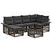Set Divano da Giardino 7 pcs Grigio polyrattan - Foto miniatura 1