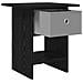 Comodino Rovere Nero 41 x 40 x 45 cm Legno multistrato - Foto miniatura 5
