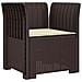 Poltrona a 1 Posto con Cuscino Aspetto Rattan PP Marrone - Foto miniatura 1