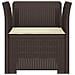 Poltrona a 1 Posto con Cuscino Aspetto Rattan PP Marrone - Foto miniatura 3
