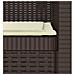 Poltrona a 1 Posto con Cuscino Aspetto Rattan PP Marrone - Foto miniatura 6