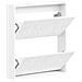 Mobiletto per Scarpe da Muro DELFT 71 x 17 x 86 cm Bianco - Foto miniatura 3