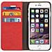 Custodia a libro in similpelle con cuciture visibili per iPhone 6 e 6S rossa - Foto miniatura 2
