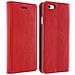 Custodia a libro in similpelle con cuciture visibili per iPhone 6 e 6S rossa - Foto miniatura 3