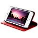 Custodia a libro in similpelle con cuciture visibili per iPhone 6 e 6S rossa - Foto miniatura 4