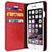 Custodia a libro in similpelle con cuciture visibili per iPhone 6 e 6S rossa - Foto miniatura 1