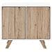 Credenza Laminata In Color Legno Chiaro / bianco Milo - Foto miniatura 5