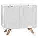 Credenza Laminata In Color Legno Chiaro / bianco Milo - Foto miniatura 15