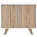 Credenza Laminata In Color Legno Chiaro / bianco Milo - Foto miniatura 16