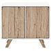 Credenza Laminata In Color Legno Chiaro / bianco Milo - Foto miniatura 3