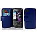 Custodia Compatibile Con Blackberry Q10 In Blu Reale - Coperchio Protettivo In Ecopelle Testurizzata E Tasca Per Carte Di Credito - Foto miniatura 1