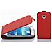 Custodia Compatibile Con Samsung Galaxy S4 Mini In Rosso Cremisi - Coperchio Protettivo In Design Flip Realizzato In Similpelle Testurizzata - Foto miniatura 1