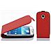 Custodia Compatibile Con Samsung Galaxy S4 Mini In Rosso Cremisi - Coperchio Protettivo In Design Flip Realizzato In Similpelle Testurizzata - Foto miniatura 4