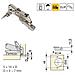 1013107 Kit Cerniera Mezzo Collo Con Scodellino Ø35mm 165chiusura Soft E Basetta Euro Con Regolazione Eccentrica, Set Di 10 - Foto miniatura 4