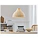 Lampadario In Rattan Con Paralume Marrone Chiaro Millian - Foto miniatura 9