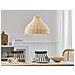 Lampadario In Rattan Con Paralume Marrone Chiaro Millian - Foto miniatura 3