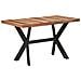 Tavolo da Pranzo 140x70x75 cm Legno Massello con Finitura Miele - Foto miniatura 8