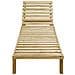 Lettino da Giardino con Cuscino Beige Legno Pino Impregnato - Foto miniatura 2