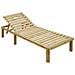 Lettino da Giardino con Cuscino Beige Legno Pino Impregnato - Foto miniatura 3