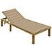 Lettino da Giardino con Cuscino Beige Legno Pino Impregnato - Foto miniatura 1