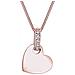 æcollana Con Pendente A Cuore Da Donna In Argento 925 - Placcato Oro Rosa Con Diamante 005 Ct - Taglio Brillante - Foto miniatura 1