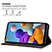 Custodia Compatibile Con Samsung Galaxy A21 In Rosso Mela - Coperchio Protettiva Con Chiusura Magnetica, Funzione Stand E Tasca Per Le Carte - Foto miniatura 3