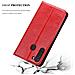 Custodia Compatibile Con Samsung Galaxy A21 In Rosso Mela - Coperchio Protettiva Con Chiusura Magnetica, Funzione Stand E Tasca Per Le Carte - Foto miniatura 8