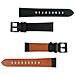 Bracciale In Vera Pelle 20mm Compatibile Con Samsung Galaxy Watch 42mm / S2 Classic / Sport In Nero - Cinturino Di Ricambio Per Huawei Watch 2 Per Nokia Steel Per Lg Watch Sport Per Pepple 2 E Altro - Foto miniatura 2