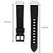 Bracciale In Vera Pelle 20mm Compatibile Con Samsung Galaxy Watch 42mm / S2 Classic / Sport In Nero - Cinturino Di Ricambio Per Huawei Watch 2 Per Nokia Steel Per Lg Watch Sport Per Pepple 2 E Altro - Foto miniatura 3