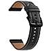 Bracciale In Vera Pelle 20mm Compatibile Con Samsung Galaxy Watch 42mm / S2 Classic / Sport In Nero - Cinturino Di Ricambio Per Huawei Watch 2 Per Nokia Steel Per Lg Watch Sport Per Pepple 2 E Altro - Foto miniatura 6