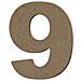 Numero 9 In Legno Mdf Da Decorare - 8 Cm - Foto miniatura 1