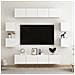 Set Mobili Porta TV 8 pz Bianco in Legno Multistrato - Foto miniatura 1