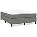 Giroletto A Molle Con Materasso Grigio Scuro 140x200cm Tessuto - Foto miniatura 2
