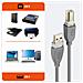 Cavo Da Usb-a 2.0 A Usb-b 2.0 Trasferimento Veloce Stabile 1,8m Linq Grigio - Foto miniatura 2