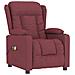 Poltrona Massaggiante Elettrica Rosso Vino in Tessuto - Foto miniatura 2