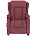 Poltrona Massaggiante Elettrica Rosso Vino in Tessuto - Foto miniatura 3