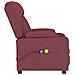 Poltrona Massaggiante Elettrica Rosso Vino in Tessuto - Foto miniatura 4