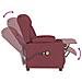 Poltrona Massaggiante Elettrica Rosso Vino in Tessuto - Foto miniatura 6