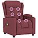 Poltrona Massaggiante Elettrica Rosso Vino in Tessuto - Foto miniatura 7