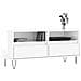 Mobile Porta Tv Bianco Lucido 100x34,5x44,5cm Legno Multistrato - Foto miniatura 3