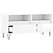 Mobile Porta Tv Bianco Lucido 100x34,5x44,5cm Legno Multistrato - Foto miniatura 6
